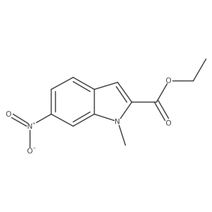Ethyl 1-methyl-6-nitro-1H-indole-2-carboxylate结构式