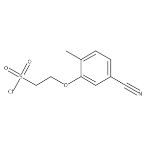 2-(5-Cyano-2-methylphenoxy)ethane-1-sulfonyl chloride结构式