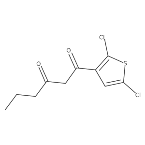 1-(2,5-Dichlorothiophen-3-yl)hexane-1,3-dione结构式