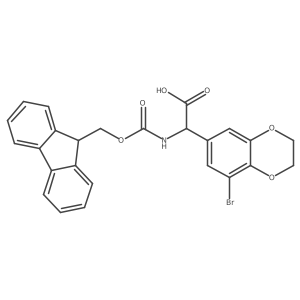 2-(8-bromo-2,3-dihydro-1,4-benzodioxin-6-yl)-2-({[(9H-fluoren-9-yl)methoxy]carbonyl}amino)acetic acid结构式