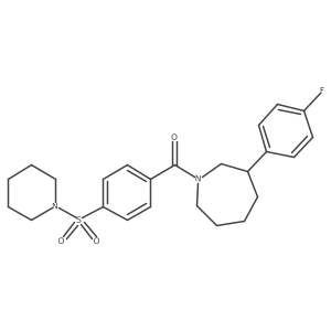 (3-(4-Fluorophenyl)azepan-1-yl)(4-(piperidin-1-ylsulfonyl)phenyl)methanone结构式