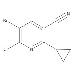 5-Bromo-6-chloro-2-cyclopropylnicotinonitrile Structure