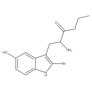 Ethyl (2S)-2-amino-3-(2-bromo-5-hydroxy-1H-indol-3-yl)propanoate结构式