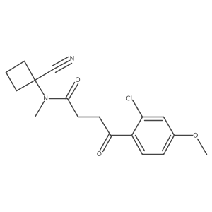 4-(2-chloro-4-methoxyphenyl)-N-(1-cyanocyclobutyl)-N-methyl-4-oxobutanamide Structure