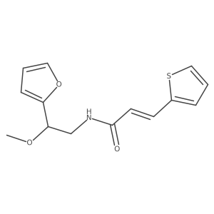 (E)-N-(2-(furan-2-yl)-2-methoxyethyl)-3-(thiophen-2-yl)acrylamide Structure