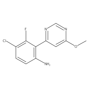 4-Chloro-3-fluoro-2-(6-methoxypyrimidin-4-yl)aniline结构式