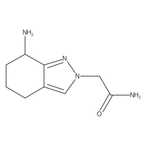 2-(7-amino-4,5,6,7-tetrahydro-2H-indazol-2-yl)acetamide结构式