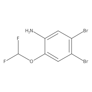 4,5-Dibromo-2-(difluoromethoxy)aniline结构式