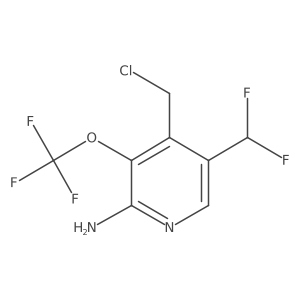 4-(Chloromethyl)-5-(difluoromethyl)-3-(trifluoromethoxy)pyridin-2-amine Structure