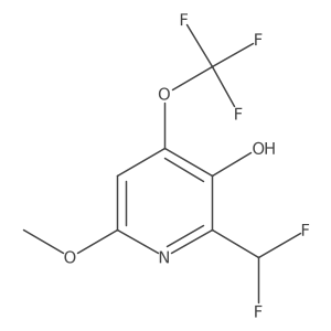 2-(Difluoromethyl)-3-hydroxy-6-methoxy-4-(trifluoromethoxy)pyridine结构式