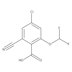 4-Chloro-2-cyano-6-(difluoromethoxy)benzoic acid Structure