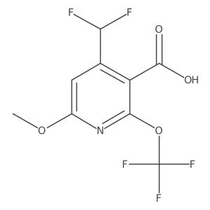 4-(Difluoromethyl)-6-methoxy-2-(trifluoromethoxy)nicotinic acid结构式