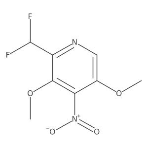 2-(Difluoromethyl)-3,5-dimethoxy-4-nitropyridine Structure