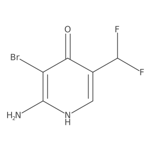 2-Amino-3-bromo-5-(difluoromethyl)pyridin-4-ol结构式