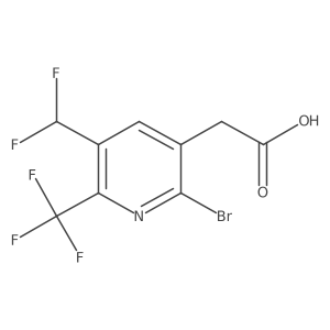 2-(2-Bromo-5-(difluoromethyl)-6-(trifluoromethyl)pyridin-3-yl)acetic acid结构式