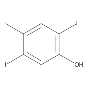 Phenol, 2,5-diiodo-4-methyl- Structure