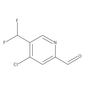 4-Chloro-5-(difluoromethyl)picolinaldehyde结构式