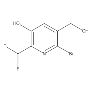 6-Bromo-2-(difluoromethyl)-5-(hydroxymethyl)pyridin-3-ol Structure
