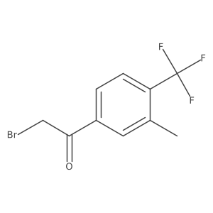 2-Bromo-1-(3-methyl-4-(trifluoromethyl)phenyl)ethanone结构式