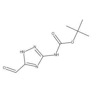 1,1-Dimethylethyl N-(3-formyl-1H-1,2,4-triazol-5-yl)carbamate结构式