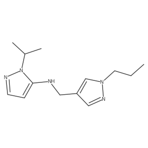 1-(propan-2-yl)-N-[(1-propyl-1H-pyrazol-4-yl)methyl]-1H-pyrazol-5-amine Structure