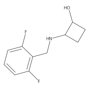 trans-2-{[(2,6-Difluorophenyl)methyl]amino}cyclobutan-1-ol结构式