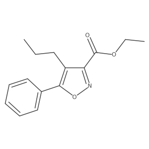 Ethyl 5-phenyl-4-propyl-1,2-oxazole-3-carboxylate结构式