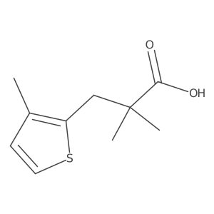 2,2-Dimethyl-3-(3-methylthiophen-2-yl)propanoic acid Structure