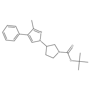 Tert-butyl 3-(3-methyl-4-phenyl-1h-pyrazol-1-yl)pyrrolidine-1-carboxylate结构式