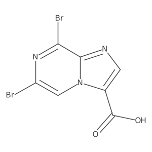 6,8-Dibromoimidazo[1,2-a]pyrazine-3-carboxylic acid结构式