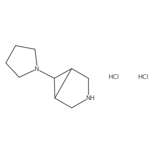 6-pyrrolidin-1-yl-3-azabicyclo[3.1.0]hexane;dihydrochloride结构式
