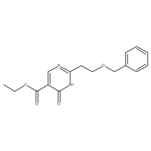 Ethyl 2-[2-(benzyloxy)ethyl]-6-oxo-1,6-dihydropyrimidine-5-carboxylate结构式