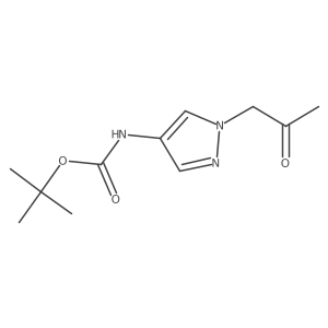 tert-butyl N-[1-(2-oxopropyl)-1H-pyrazol-4-yl]carbamate Structure