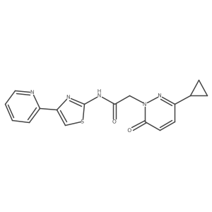 2-(3-cyclopropyl-6-oxopyridazin-1(6H)-yl)-N-(4-(pyridin-2-yl)thiazol-2-yl)acetamide Structure