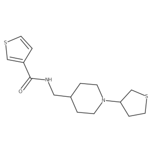 N-((1-(tetrahydrothiophen-3-yl)piperidin-4-yl)methyl)thiophene-3-carboxamide Structure