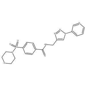 4-(morpholinosulfonyl)-N-((1-(pyridin-3-yl)-1H-1,2,3-triazol-4-yl)methyl)benzamide Structure