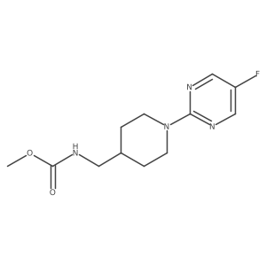 Methyl ((1-(5-fluoropyrimidin-2-yl)piperidin-4-yl)methyl)carbamate结构式