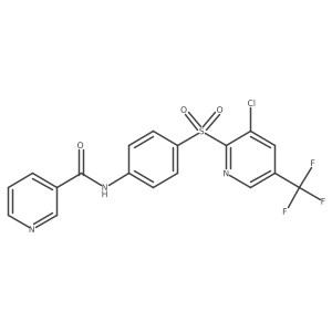 N-(4-{[3-chloro-5-(trifluoromethyl)pyridin-2-yl]sulfonyl}phenyl)pyridine-3-carboxamide结构式