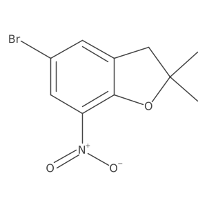 5-bromo-2,3-dihydro-2,2-dimethyl-7-nitroBenzofuran结构式
