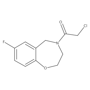 2-chloro-1-(7-fluoro-3,5-dihydro-2H-1,4-benzoxazepin-4-yl)ethanone结构式