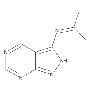 N-(Propan-2-ylidene)-1H-pyrazolo[3,4-d]pyrimidin-3-amine结构式