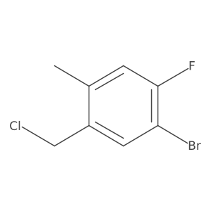 1-Bromo-5-(chloromethyl)-2-fluoro-4-methylbenzene Structure