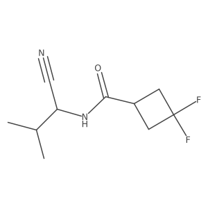 N-[(1R)-1-cyano-2-methylpropyl]-3,3-difluorocyclobutane-1-carboxamide结构式