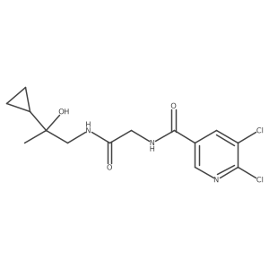 N-(2-cyclopropyl-2-hydroxypropyl)-2-[(5,6-dichloropyridin-3-yl)formamido]acetamide Structure