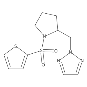 2-{[1-(thiophene-2-sulfonyl)pyrrolidin-2-yl]methyl}-2H-1,2,3-triazole结构式