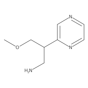3-Methoxy-2-(pyrazin-2-yl)propan-1-amine Structure
