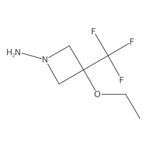 3-Ethoxy-3-(trifluoromethyl)azetidin-1-amine结构式