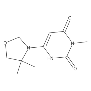 6-(4,4-dimethyloxazolidin-3-yl)-3-methylpyrimidine-2,4(1H,3H)-dione结构式