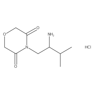 4-(2-Amino-3-methylbutyl)morpholine-3,5-dione hydrochloride Structure