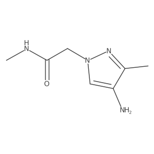 2-(4-amino-3-methyl-1H-pyrazol-1-yl)-N-methylacetamide结构式